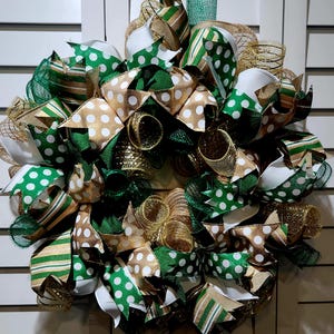 Green and Gold Door Wreath