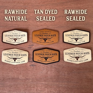 Leather Patches Laser Engraved With Your Logo - Free Shipping in Australia - Now available in colourfast rawhide!