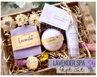 Lavender Lover Self-Care Gift with Artisan Soap, Self-Care Gift, Handmade Wellness Box, Personalised Gift Set, Lavender Bliss Pampering Kit