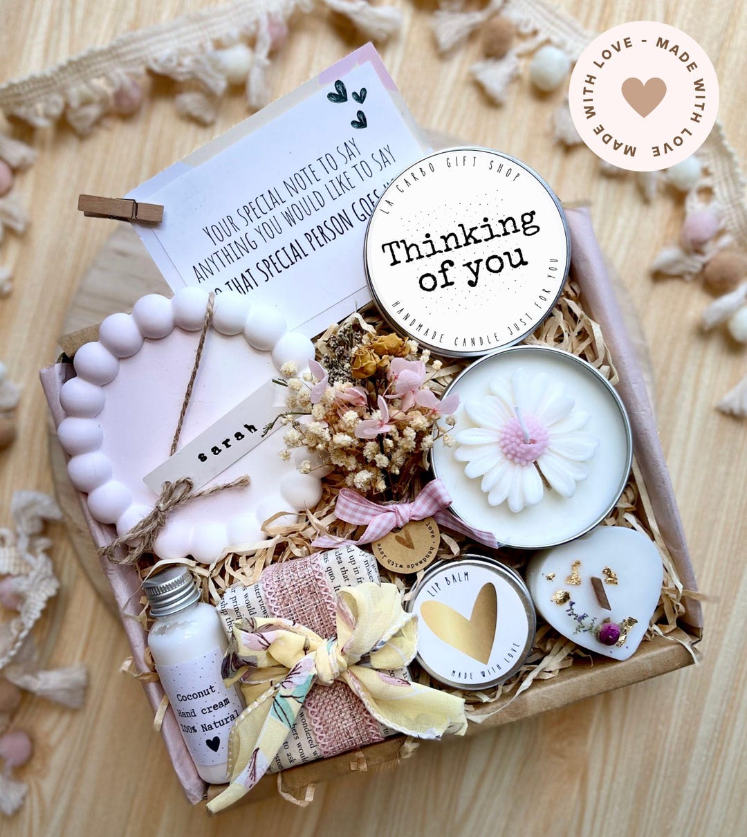 Self care Gift Set Handmade Floral Soap Soy Candle Dried Bouquet self-care-gift-set-handmade-floral-soap-soy-candle-dried-bouquet