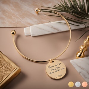 Handwriting knot bracelet, Personalized Bangle Bracelet, Custom Handwriting Bracelet, Signature Bangle Bracelet , sentimental gift for mom
