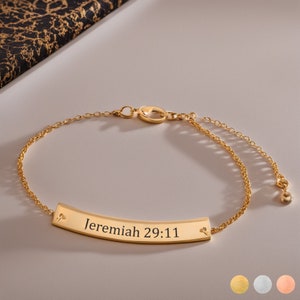 Bible Quote Necklace Unique Holiday Gift Christian Bracelet Psalms Bracelet Christian Gifts Bible Verse Mothers Day Gifts Christmas Gifts