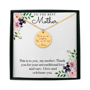 Personalisierte Halskette für Mama Benutzerdefinierte Nachricht Halskette Muttertagsgeschenk für Sie Geschenk für Mama Geburtstagsgeschenk Mutter Brief Halskette Gold