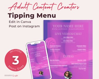 Adult Content Creator Tip Menu, F4M, Onlyfans Tip Menu, Onlyfans Content Ideas, Fansly Menu, Twitch Cam Girl Menu, Reddit Ideas