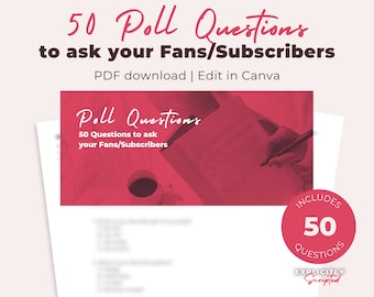 50 Onlyfans Poll Questions with Options | Adult Industry Poll Questions | Onlyfans Poll Scripts | Twitch Camgirl Snapchat Fansly Poll