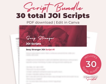 Onlyfans JOI Scripts Bundle, 30 Adult Industry JOI Scripts, Onlyfans ideas, Twitch Camgirl, Snapchat, Fansly Scripts F4M
