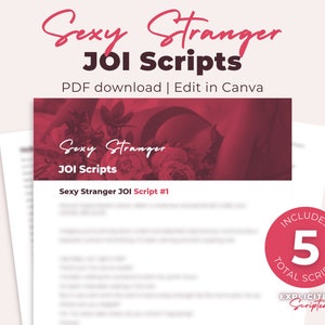Sexy Stranger JOI Script Bundle, Onlyfans Ideen, Erwachsene Industrie JOI Scripts, Onlyfans Scripts, Twitch Camgirl, Snapchat, Fansly Scripts F4M