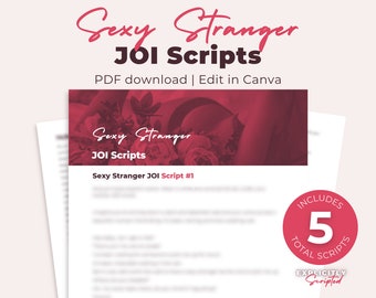 Sexy Stranger JOI Script Bundle, Onlyfans Ideas, Adult Industry JOI Scripts, Onlyfans Scripts, Twitch Camgirl, Snapchat, Fansly Scripts F4M