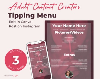 Adult Content Creator Tip Menu, F4M, Onlyfans Tip Menu, Onlyfans Content Ideas, Fansly Menu, Twitch Cam Girl Menu, Reddit Ideas