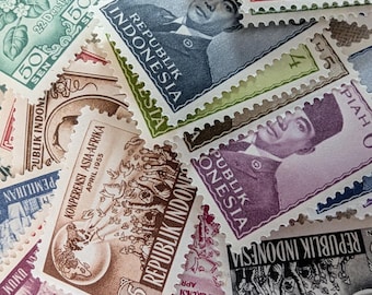 Assorted 1951-1955 MNH/MLH Indonesia Postage Stamps - Sold as Singles or Sets!