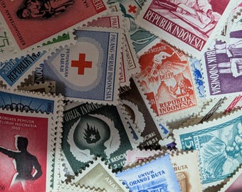 Assorted MNH/MLH 1951-1960 Semi-Postal/Charity Indonesian Postage Stamps - Sold as Singles or Sets!