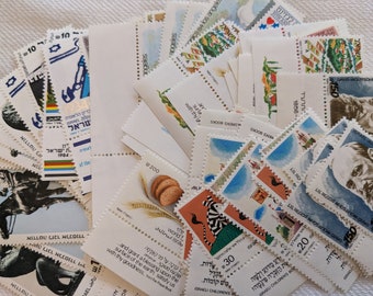 Assorted 1984 MNH Israel Postage Stamps with Tabs