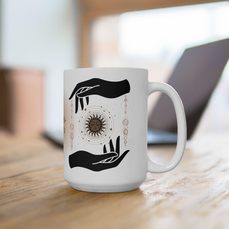 11oz & 15oz White Aquarius Zodiac Birthday Ceramic BPA Lead Free Mug