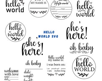 Baby announcement svg | baby stat sign svg | hello world svg | welcome baby svg | birth stats svg | newborn sign svg | baby svg | birth svg