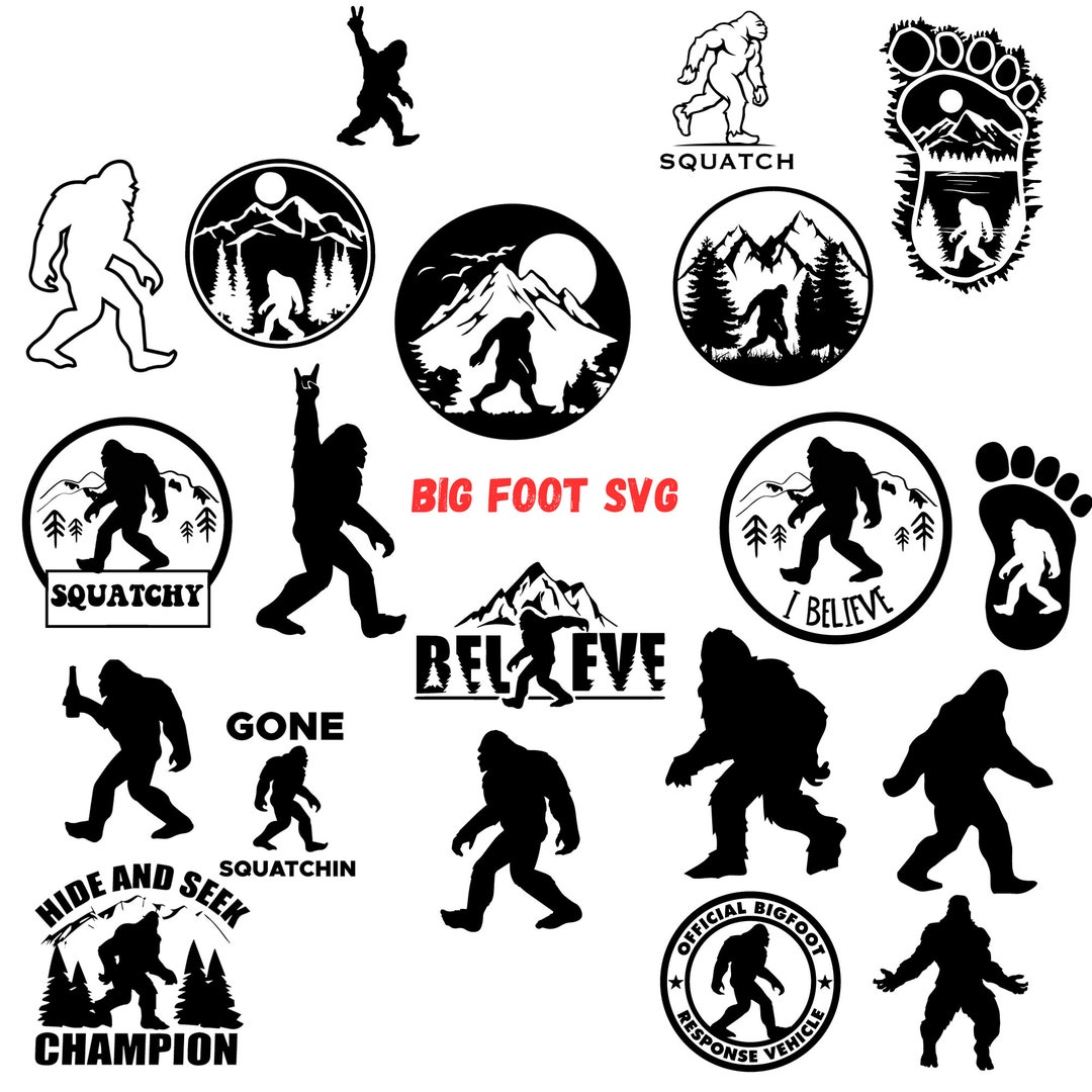 Bigfoot Svg, Bigfoot Sign, Sasquatch Svg, Big Foot Svg, Bigfoot Sticker ...