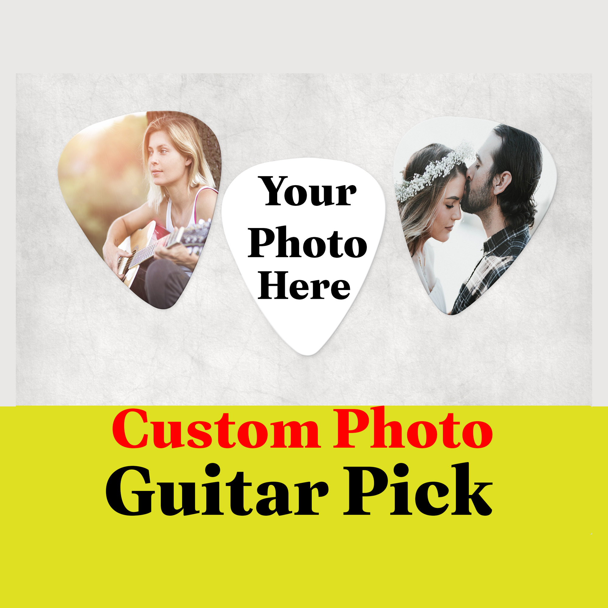 Médiator Guitare Personnalisé  Custom guitar picks, Letter gifts