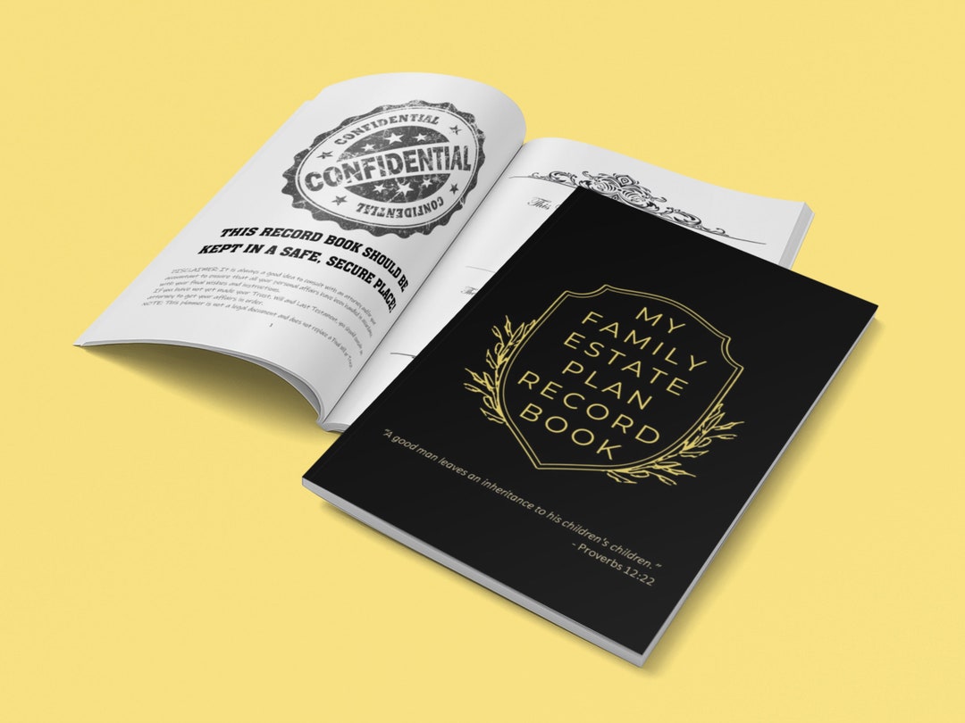 The Musthave Estate Planning Record Book for Every Family Etsy