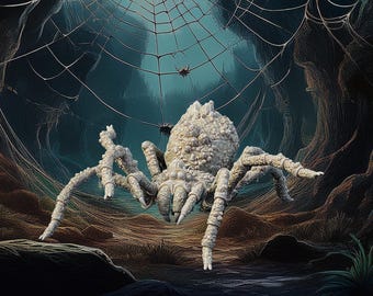 Large Spider, Cave Spider - 25mm/32mm Fantasy Miniature
