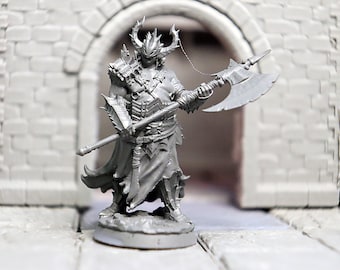 Human, Male, Evil, Barbarian, Executioner, Fighter, Bare Chested, Heavyset, Executioner Axe, Helm, Machete - 25/32/75mm Fantasy Miniature
