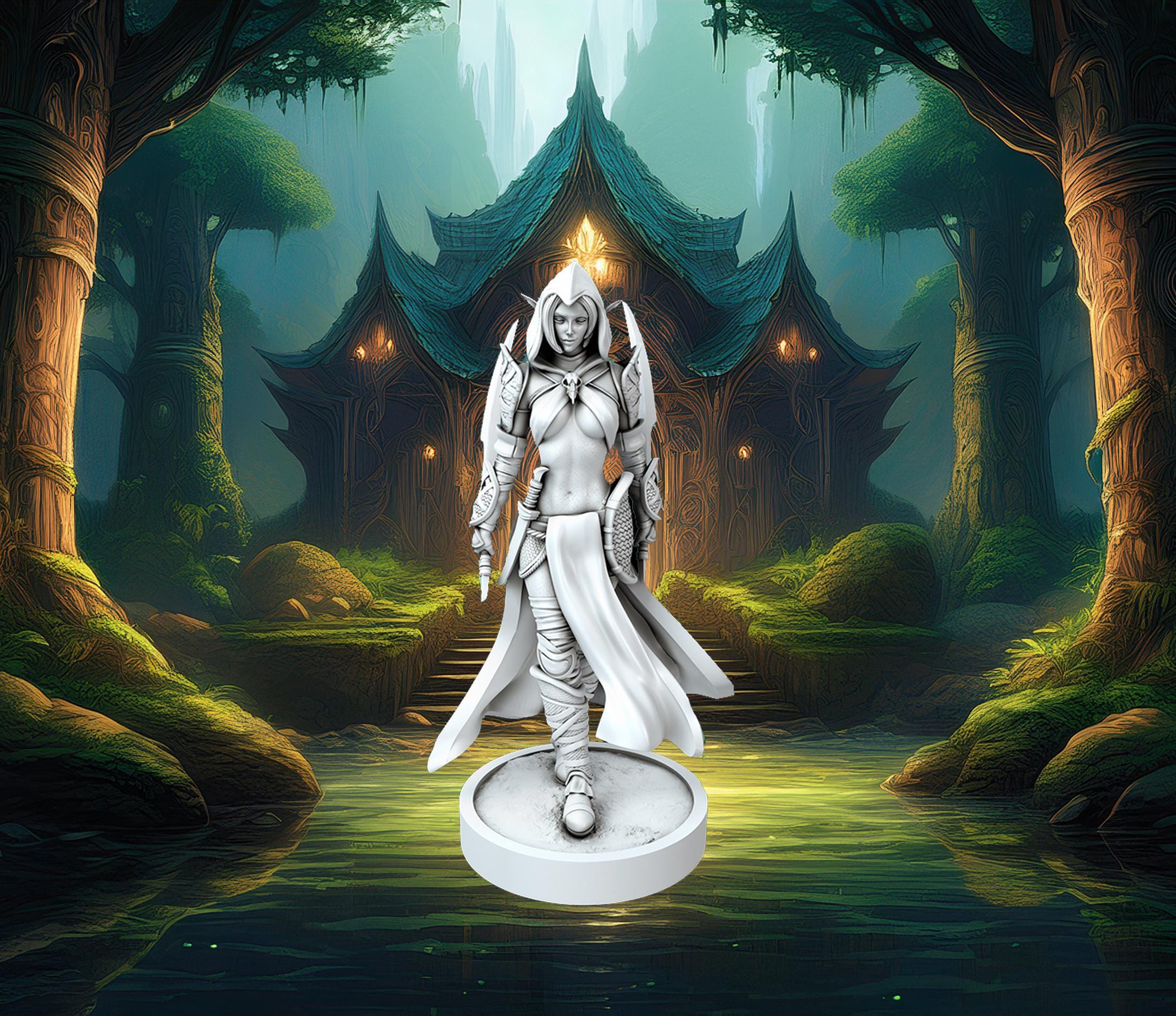 Elf, Female, Assassin, Ranger, Rogue, Thief, Swords, Leather, Cropped ...