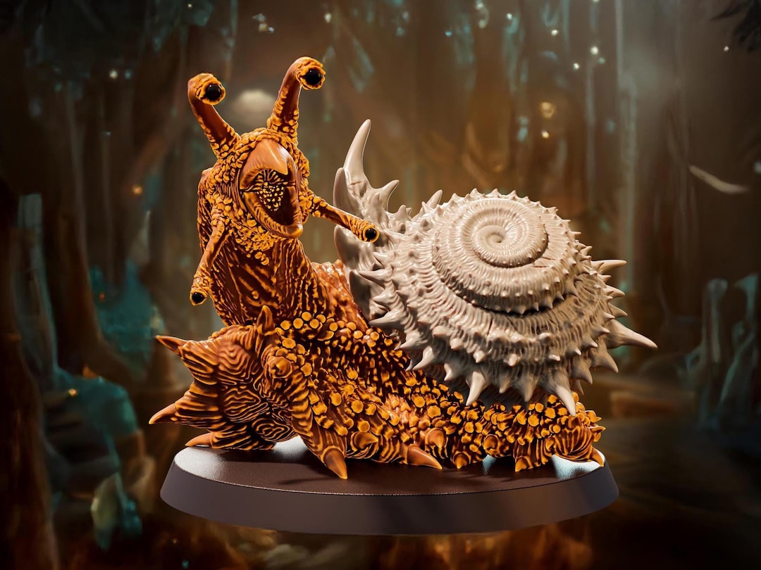 Monster 9 Inch Shells Monster, Lava Snail, Fire, Creature, Shell, Escargot, Spikes, Large ...