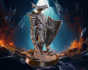 Mushroom Folk, Male, Fighter, Warrior, Sentinel, Bastard Sword, Shield, Fey, Knife, Natural Armor - 25/28/32/75mm Fantasy Miniature