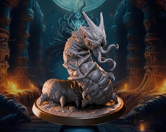 Centipede, Large Miniature, Insect, Crawler, Claws, Horns, Tentacles, Hunting, Rearing - 25/28/32/40/75mm Fantasy Miniature