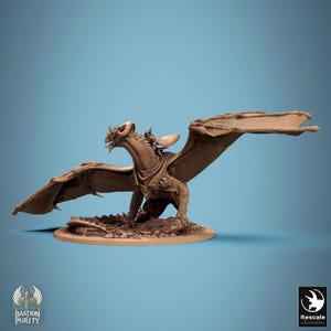 Dragón, Astralyon, Caminante, Volador, Bastión de la Pureza, Montado, Ensillado, Salvaje, Alas, Figura Gargantuesca - Miniatura de Fantasía de 25 mm/28 mm/32 mm