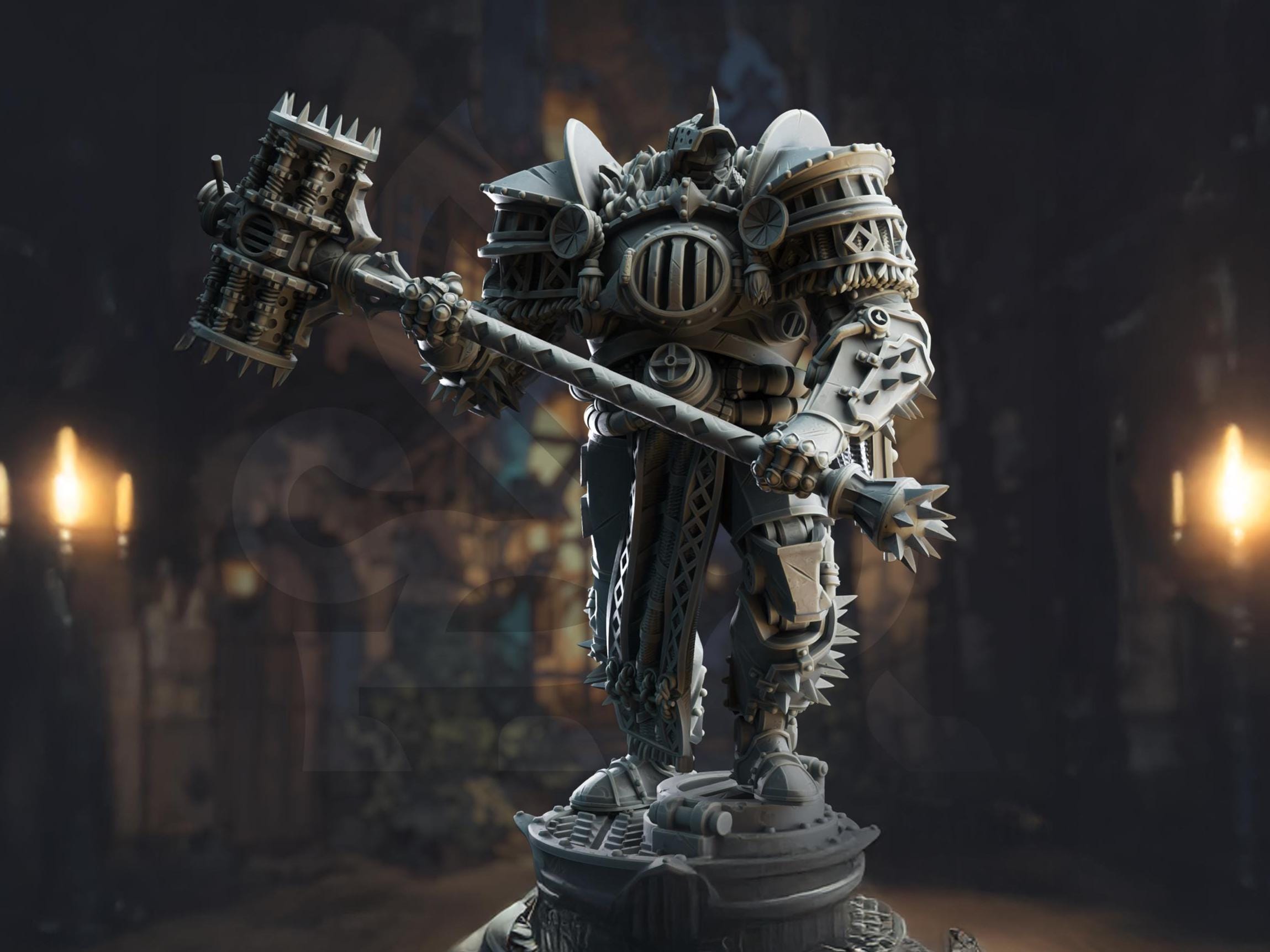 Construct Armored Colossus, Construct, Automaton, Warrior, Fighter, Knight, Battle Hammer ...