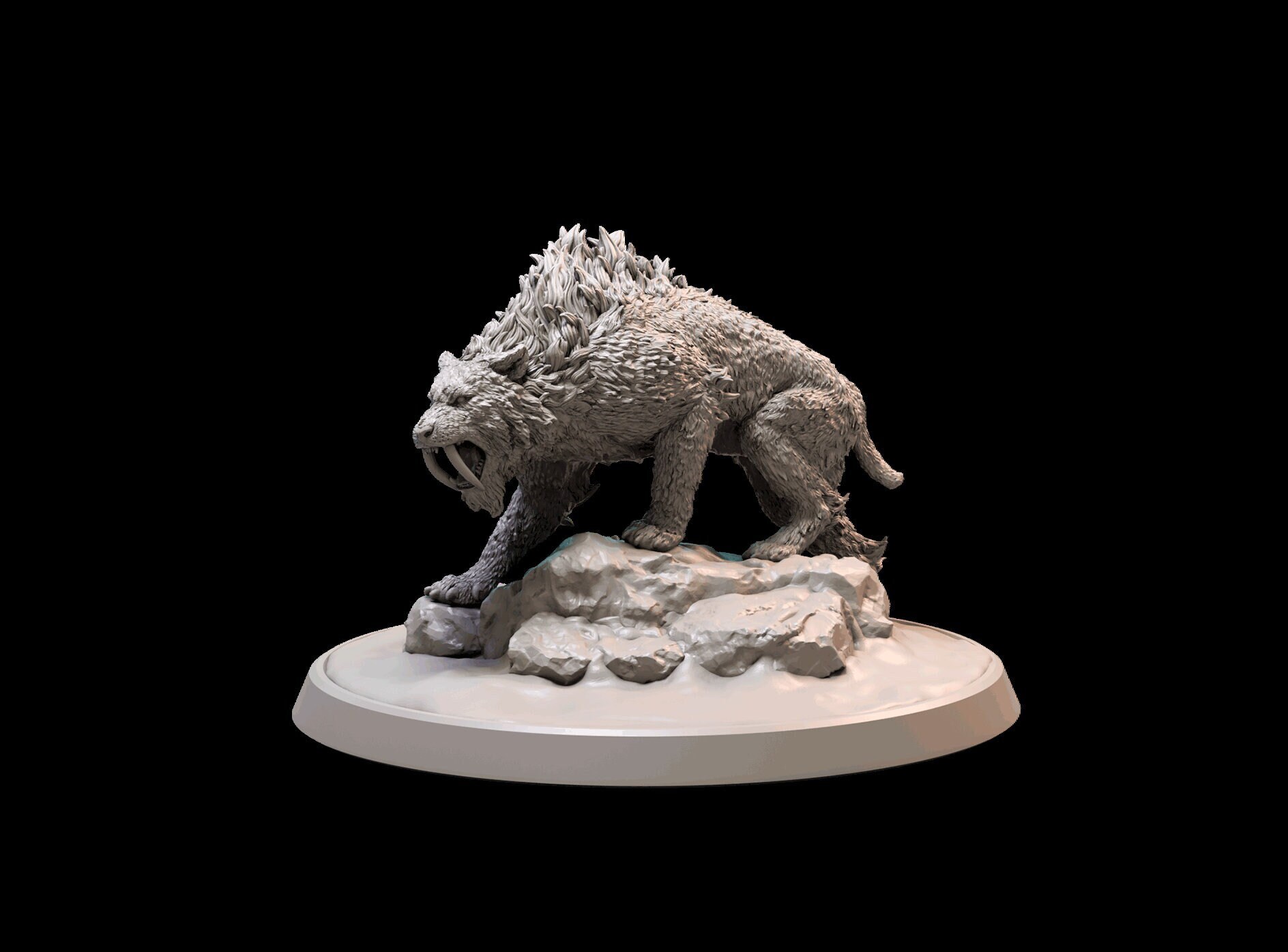 Sabre Tooth Tiger, Lion, Hunting Cat, Ice, Snow, Polar, Stalking