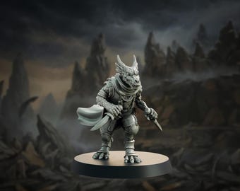 Kobold, Male, Ranger, Thief, Rogue, Fighter, Assassin, Daggers, Leather Armor - 25/28/32/40/75mm Fantasy Miniature