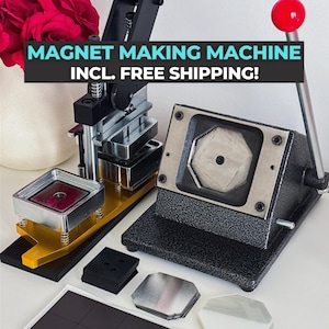 Magnet Maker Machine - Fridge-Magnet Maker Kit | Magnet Machine with 1000 Supplies | High Quality | FREE DELIVERY – Start Your Own Business!