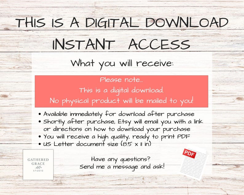 Paint Your Own Kit Packaging Insert Card Printable | Plaster Paint Kit Insert | 3 Sizes + optional custom instructions | Ready Set Paint image 8