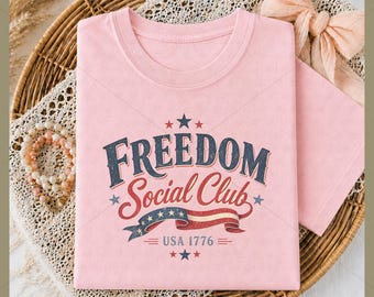 Freedom Social Club PNG Sublimation, Freedom Social Club USA 1776 Patriotic Shirt DTF, 4th of July Png Instant Download