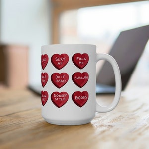 Valentijnsdag volwassen vuile humor rode ondeugende liefjes keramische mok 15oz