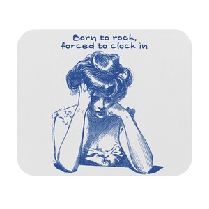Born to Rock Mouse Pad - Fun Office Decor, Gift for Music Lovers, Quirky Desk Accessory, Unique Work from Home Gift
