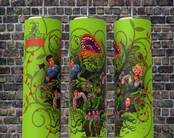 Scary flower shop 20oz sublimation tumbler wrap design