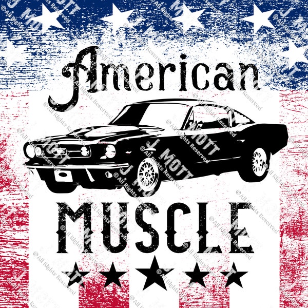 American Muscle Tumbler 20oz Skinny Tumbler Sublimation Design, Classic Car, Vintage Car Tumbler...