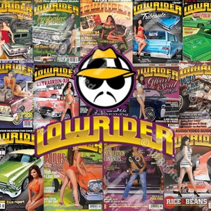 Lowrider magazine tumbler wrap design png