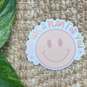 hand made God has a plan for you sticker
