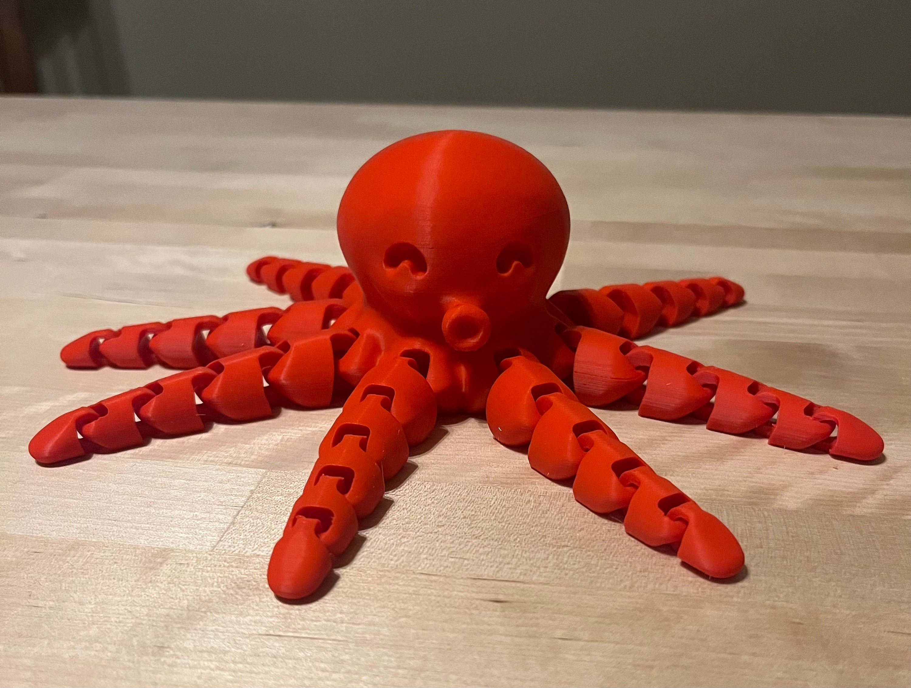 3D Printed Articulating Octopus Many Colors Available by Etsy