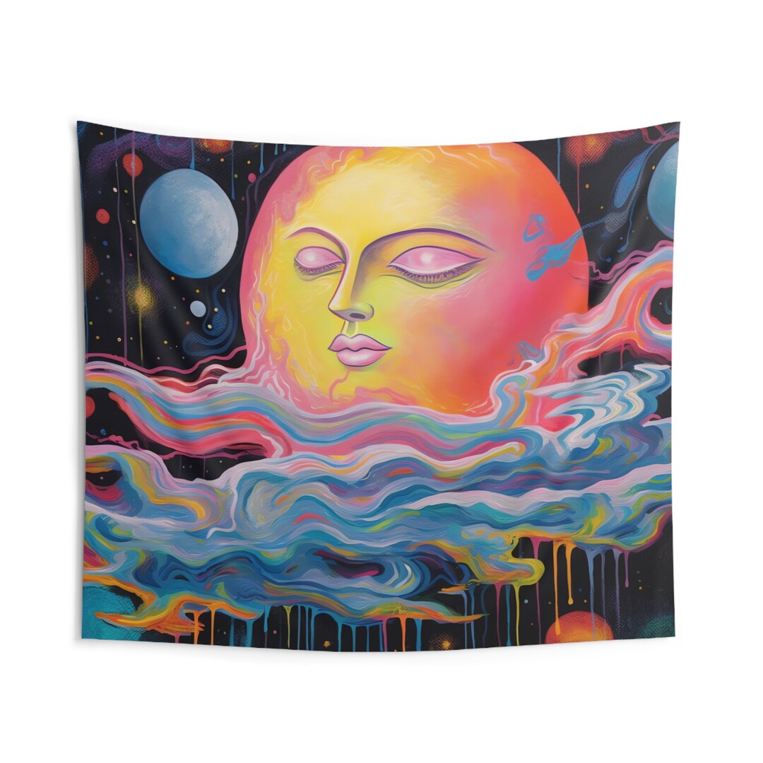 Trippy Wall Art Tapestries Aesthetics Tapestry Wall Hanging Etsy