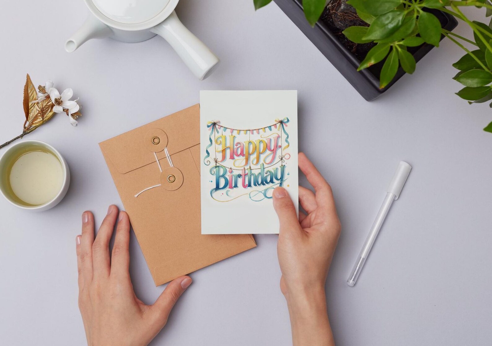 Printable Birthday Card, Digital Download, Cute Birthday Greeting Card ...