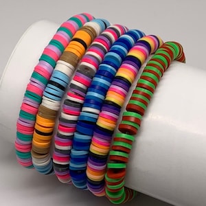 Stackable Clay Beaded Stretch Bracelet