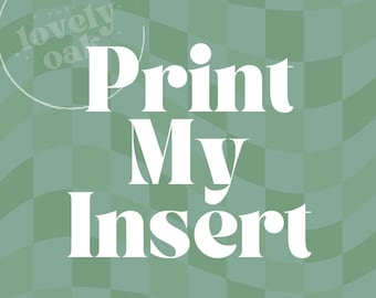 Print & Ship Add-On - Kindle Clear Case Insert you have already purchased, printed for you and mailed to you, UNITED STATES ONLY