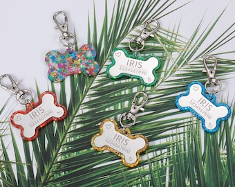 Etiqueta de nombre de perro, placa de hueso personalizada para perros, placa de perro grabada, placa de identificación personalizada, nuevos regalos para cachorros, placa de identificación colorida, regalo para mascotas