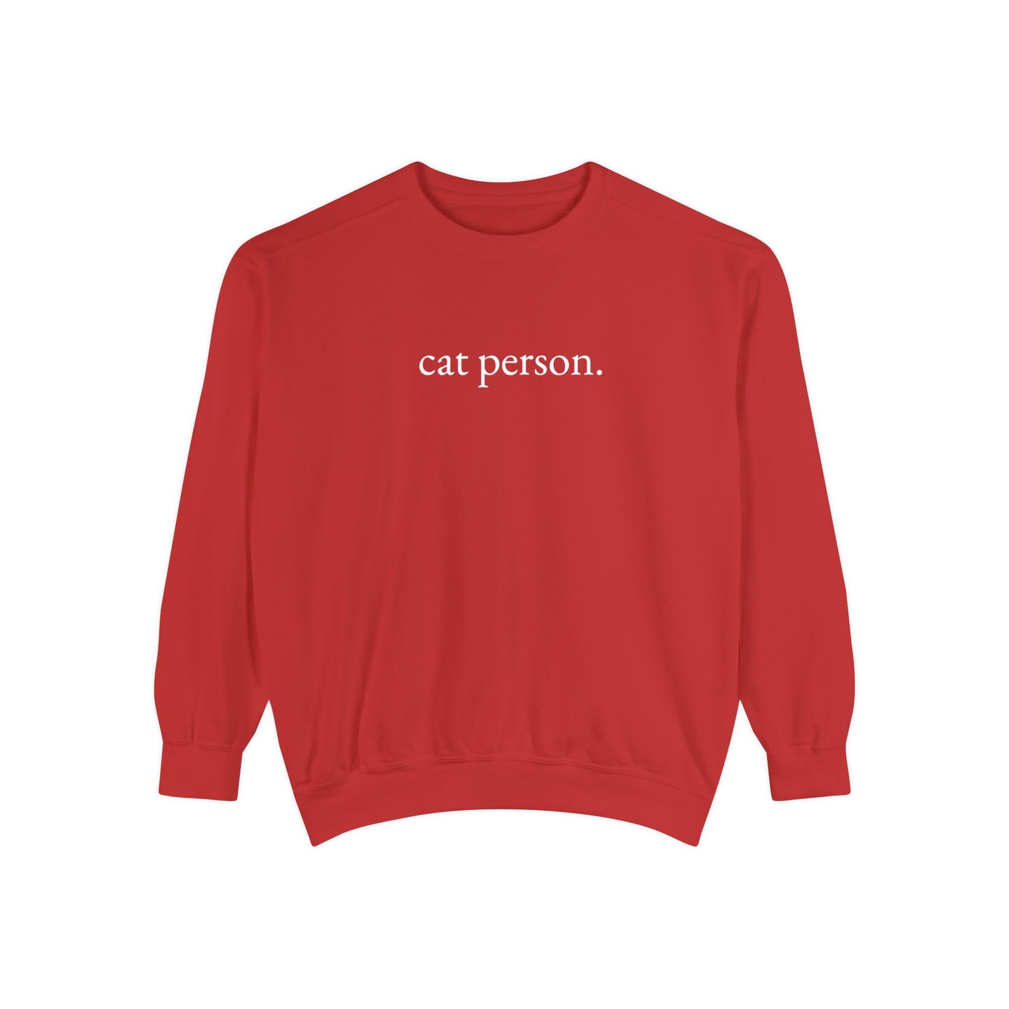 Cat Person Crewneck Sweatshirt, Comfort Colors Sweatshirt