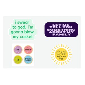Real Housewives of New Jersey Sticker Sheet, Teresa Giudice, Gia Giudice, Caroline Manzo, Funny Stickers, Bravo Fan Stickers