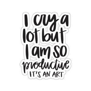 Piango molto ma sono così produttivo Adesivo, Adesivo TTPD, Dipartimento Poeti Torturati