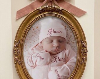 Trousseau naissance personnalisé bébé – Ensemble 3 pièces prénom, tenue de naissance, cadeau naissance original, coffret bébé prénom